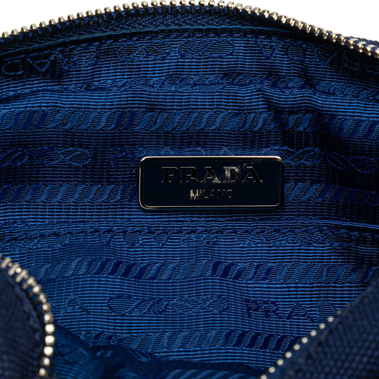 Prada Canvas Canapa Pouch Blauw