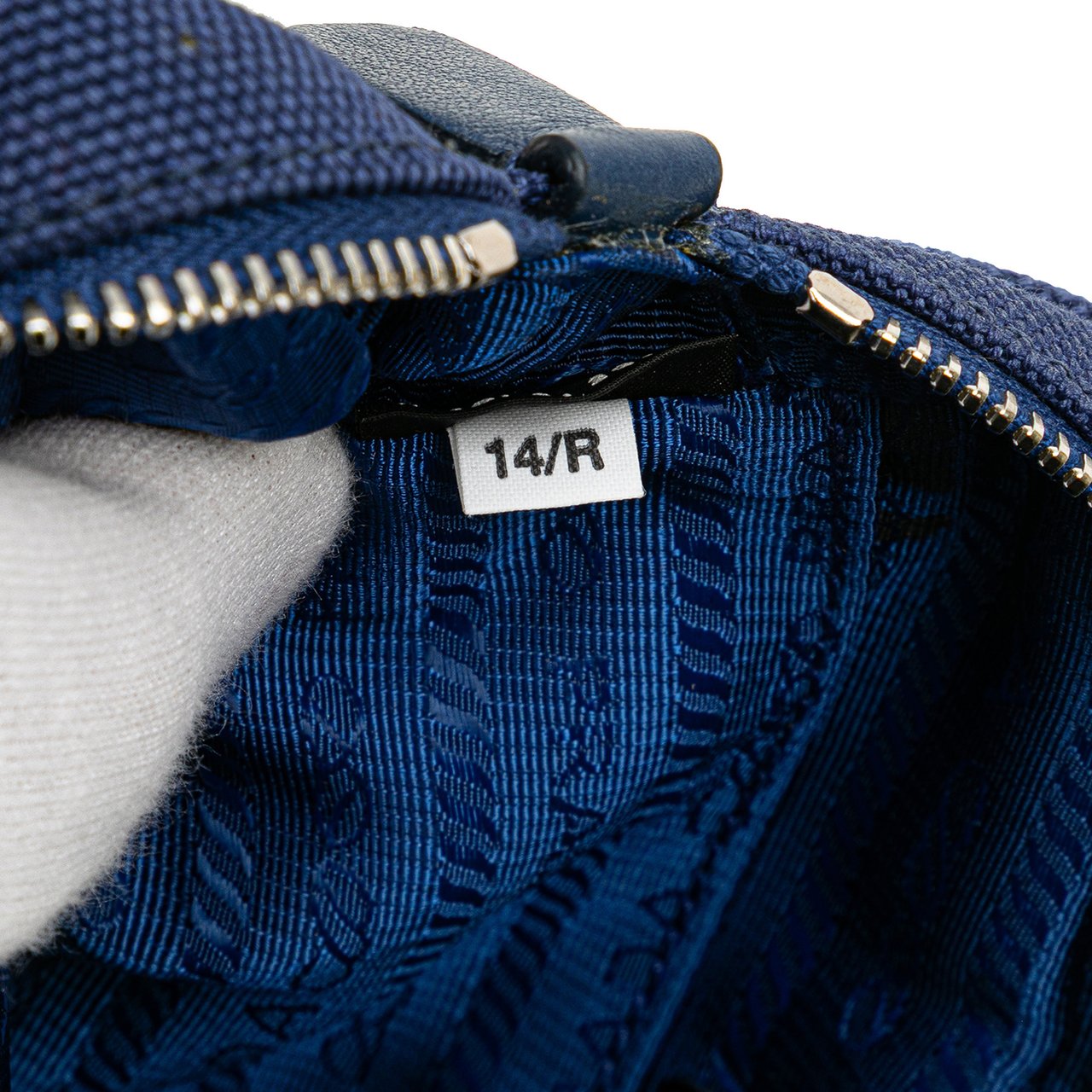 Prada Canvas Canapa Pouch Blauw