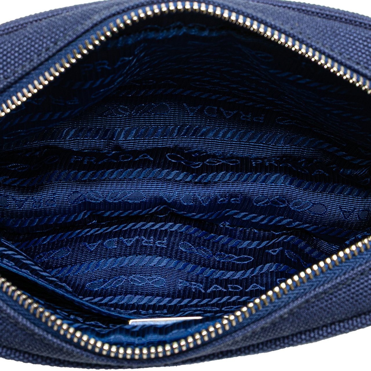 Prada Canvas Canapa Pouch Blauw