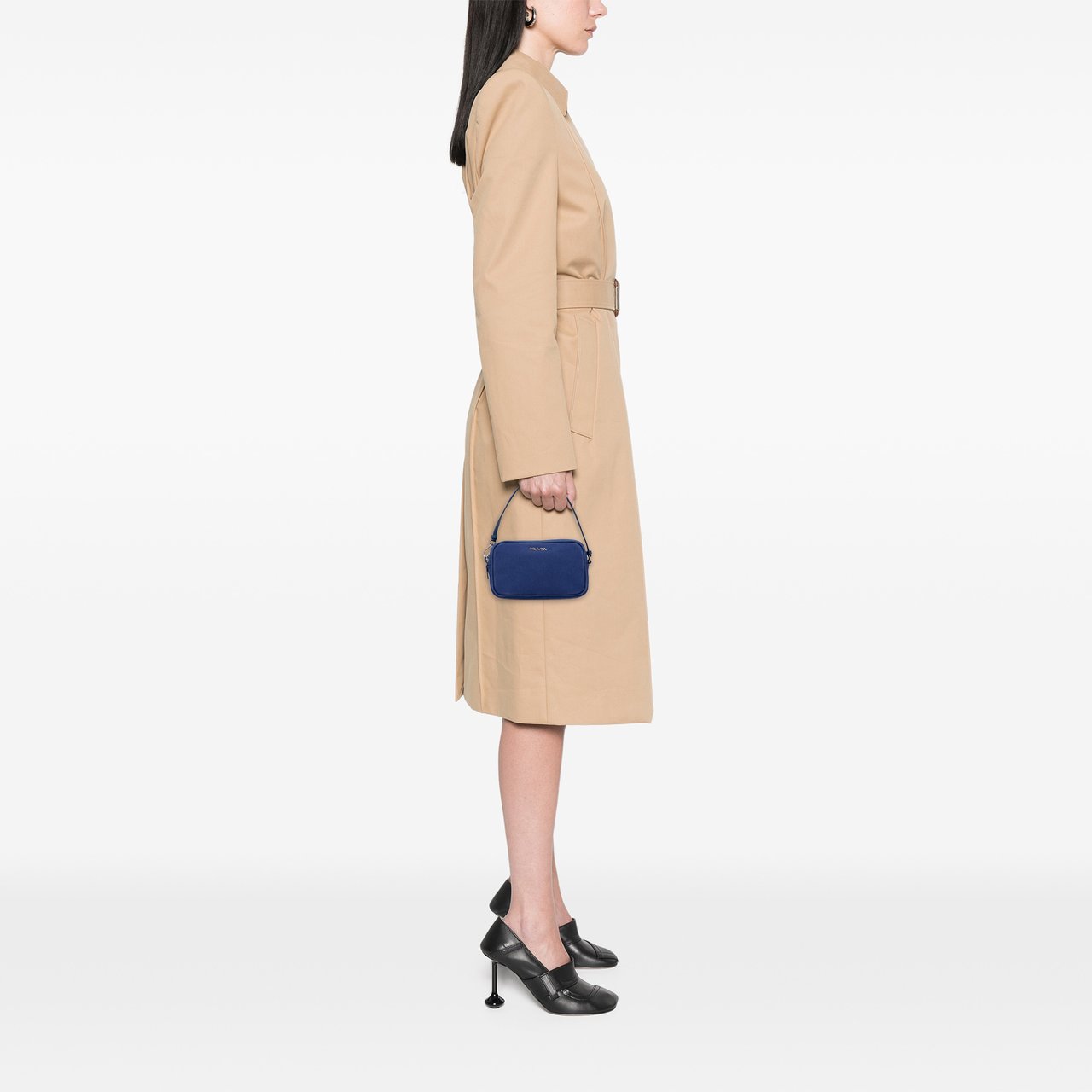 Prada Canvas Canapa Pouch Blauw