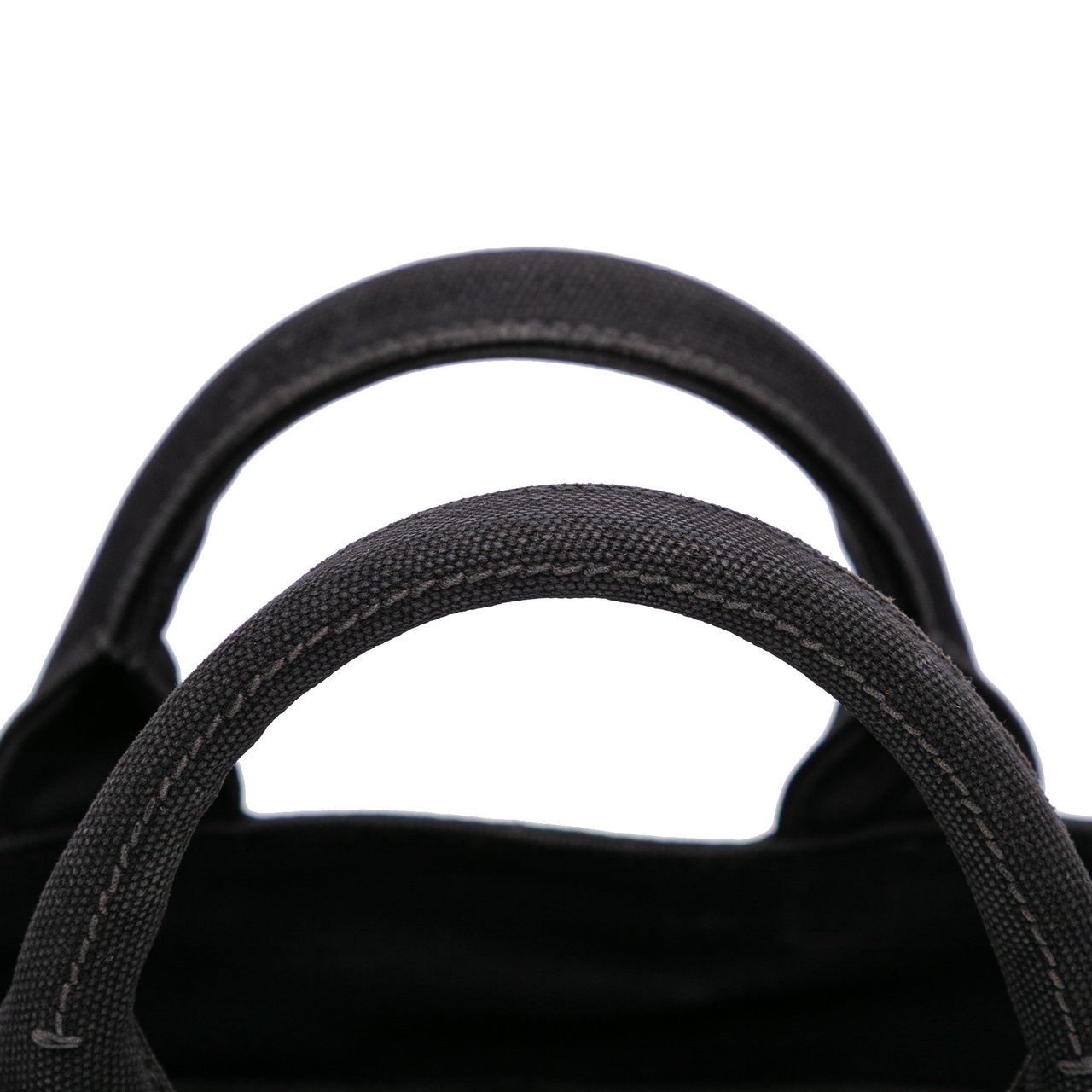 Prada Small Canvas Canapa Bijoux Satchel Zwart