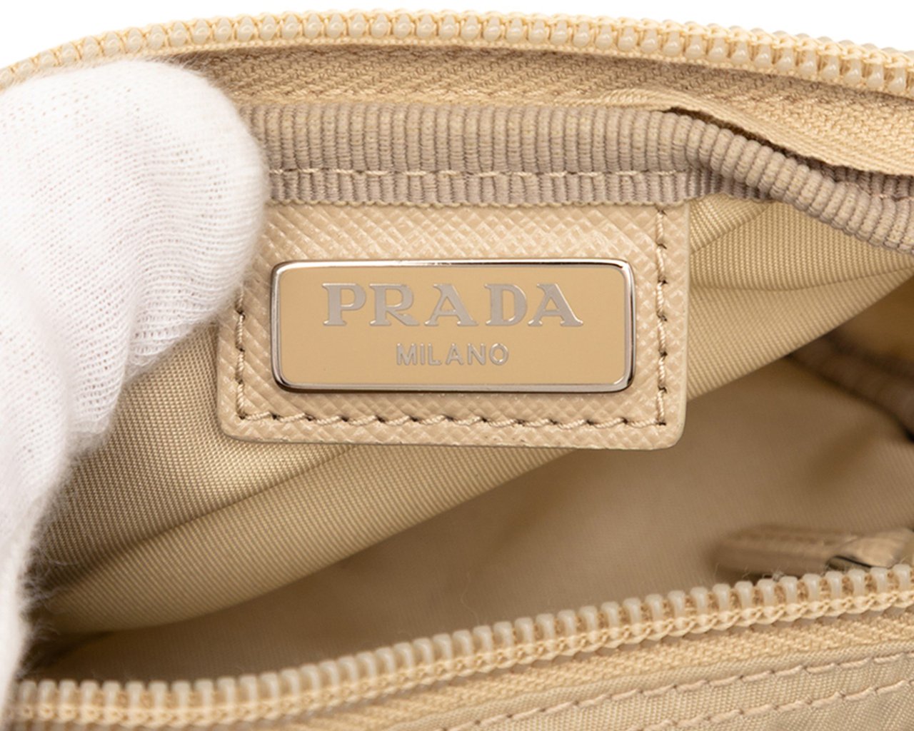 Prada Tessuto Cosmetic Pouch Bruin