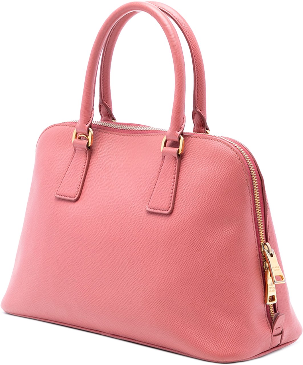 Prada Medium Saffiano Lux Promenade Satchel Roze