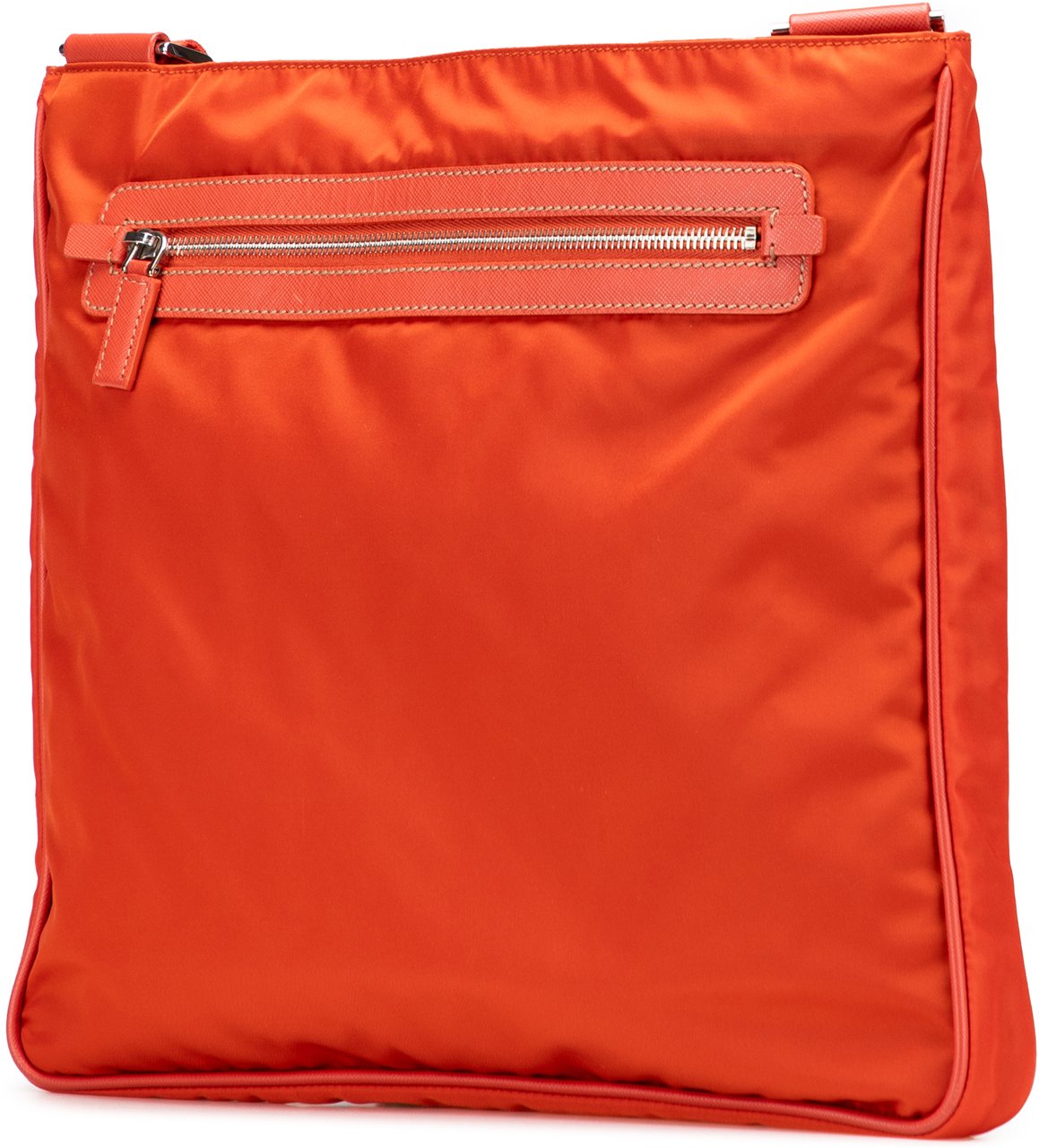Prada Tessuto Zip Top Crossbody Oranje