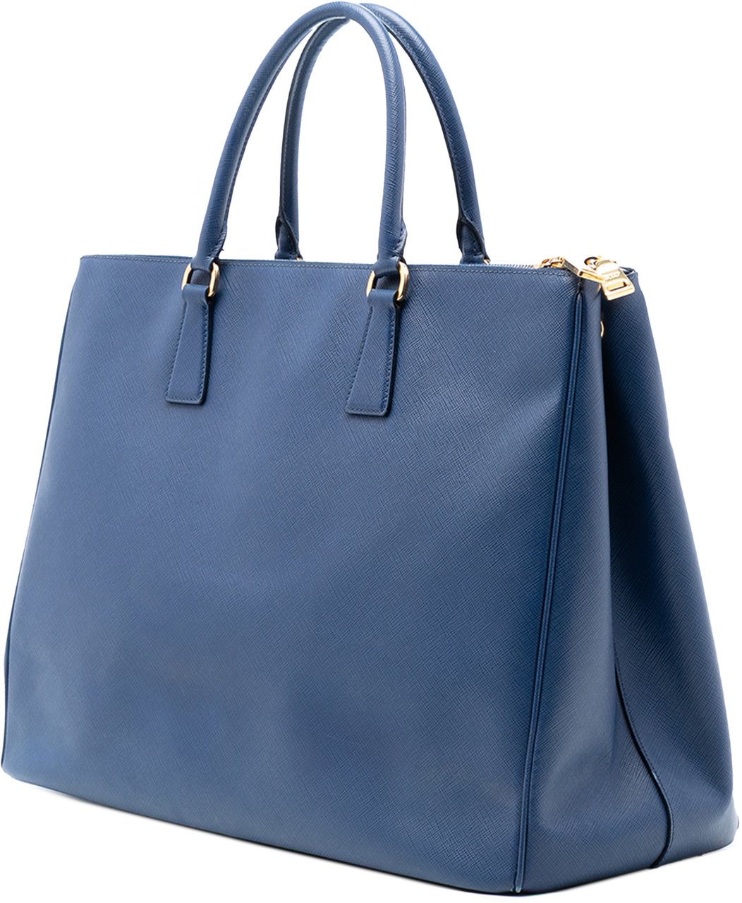 Prada Extra Large Saffiano Lux Galleria Double Zip Tote Blauw