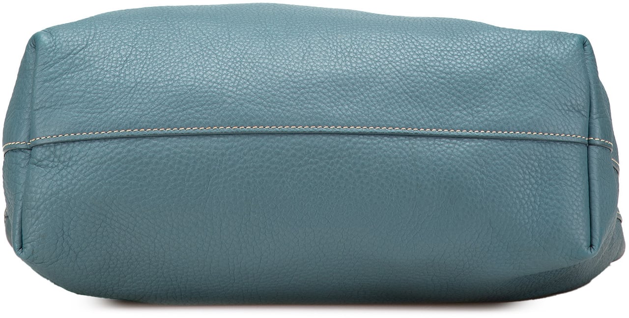 Prada Vitello Daino Open Convertible Tote Blauw