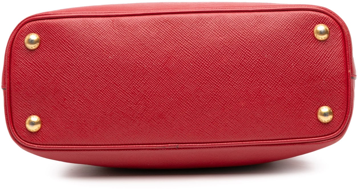 Prada Medium Saffiano Dome Satchel Rood