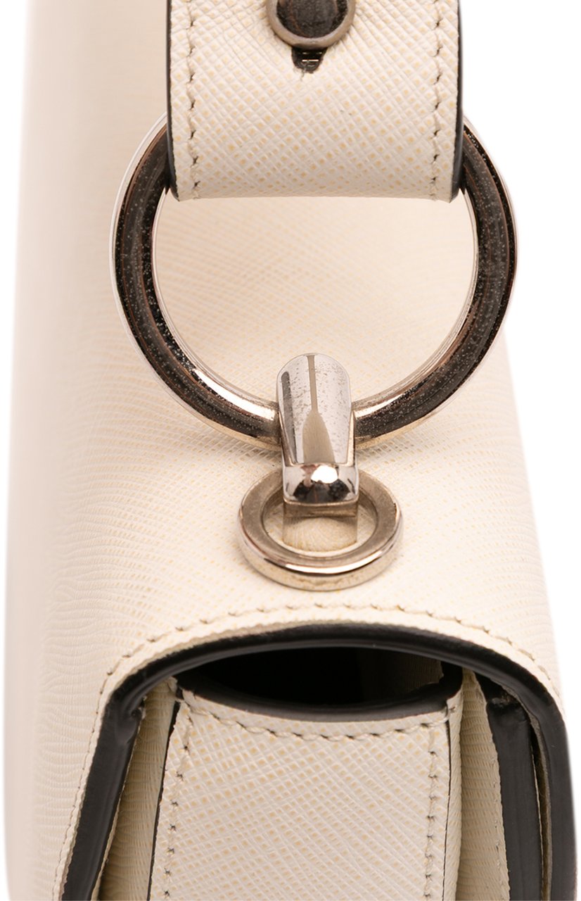 Prada Saffiano Lux Arcade Satchel Wit