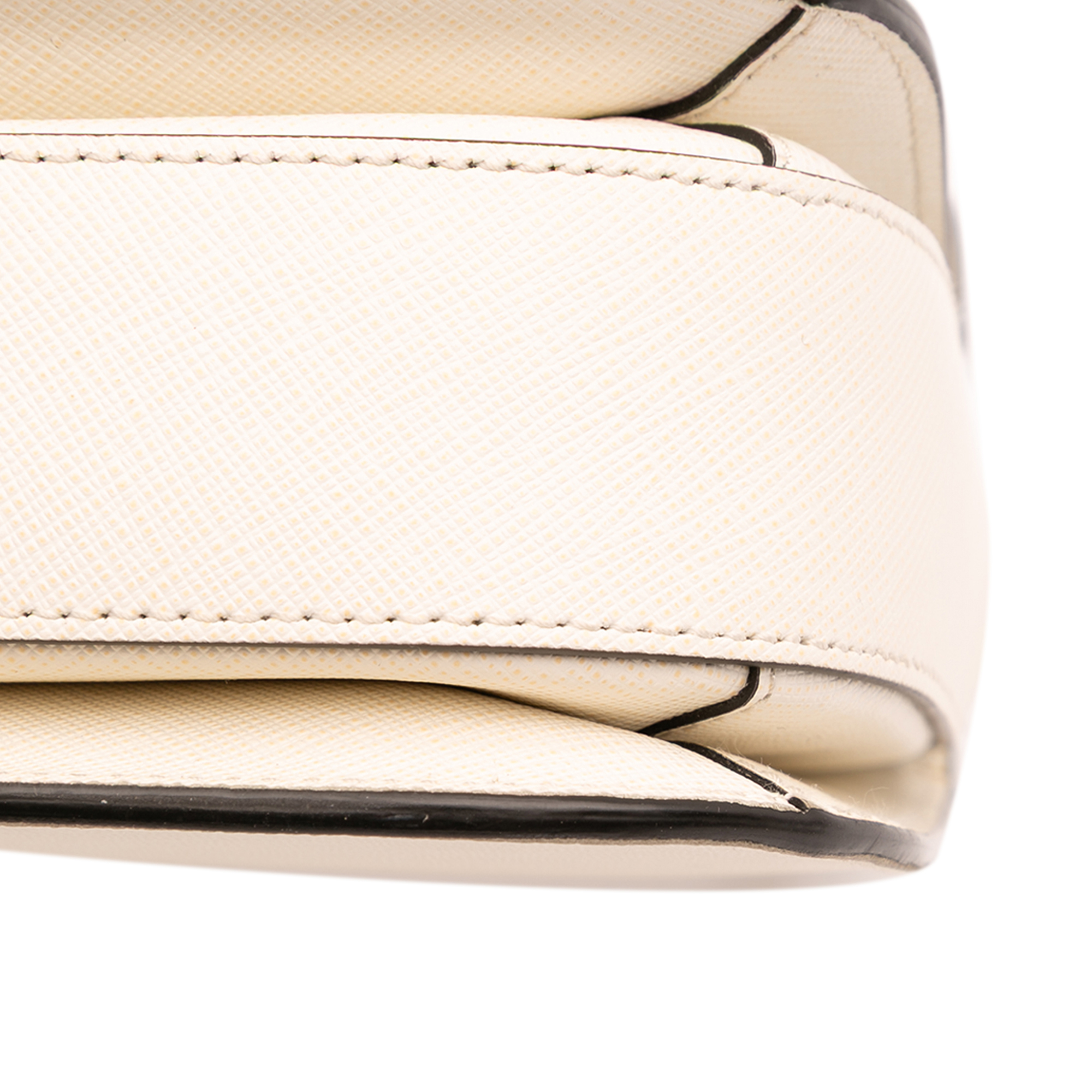 Prada Saffiano Lux Arcade Satchel Wit