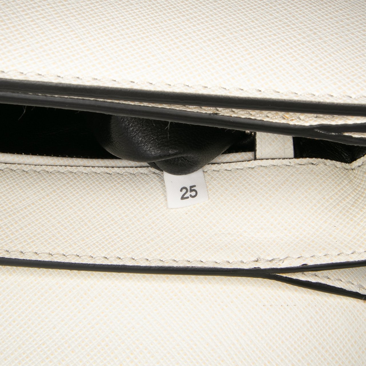 Prada Saffiano Lux Arcade Satchel Wit