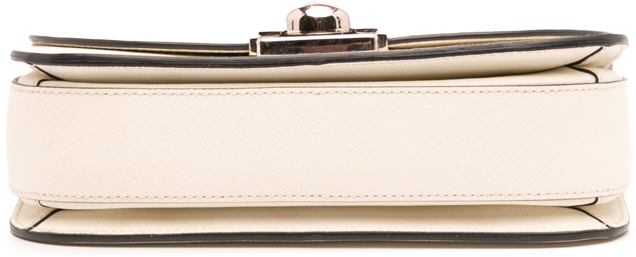 Prada Saffiano Lux Arcade Satchel Wit