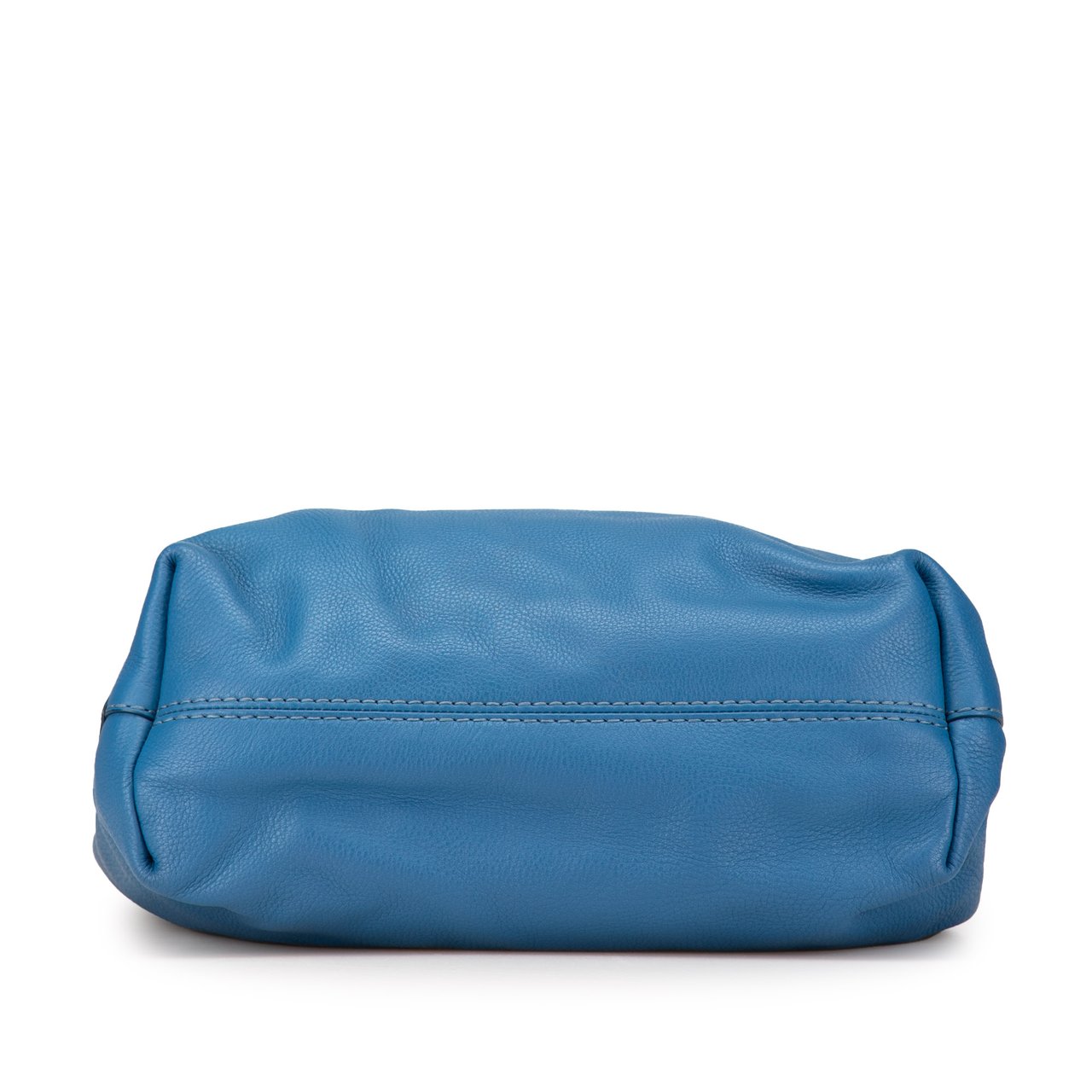 Prada Vitello Daino Canapa Open Convertible Tote Blauw