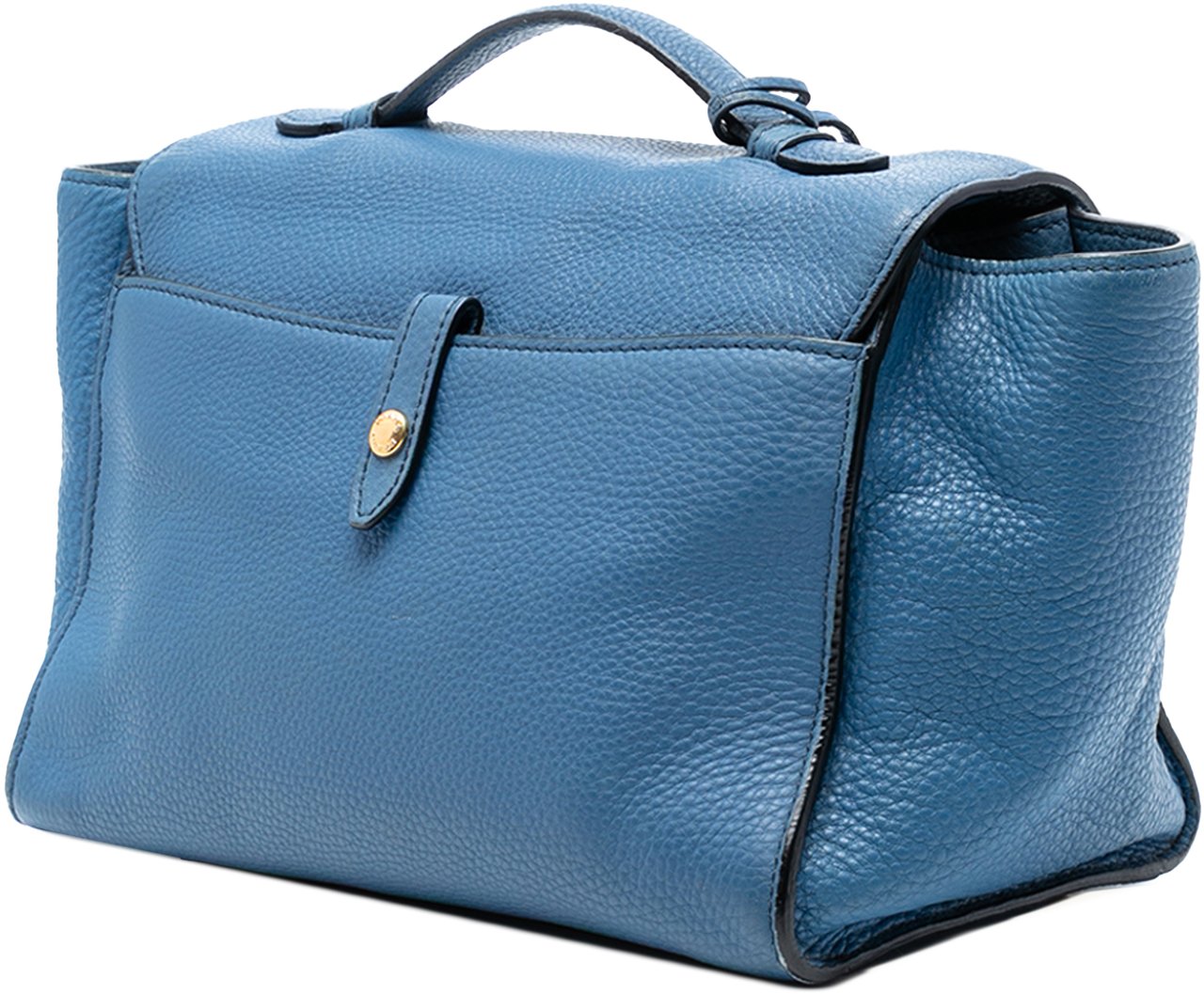 Prada Vitello Daino Sound Lock Satchel Blauw