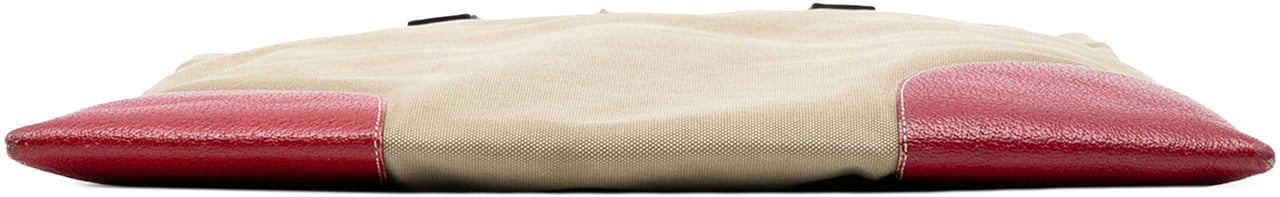 Prada Cinghiale Trimmed Canapa Tote Bruin