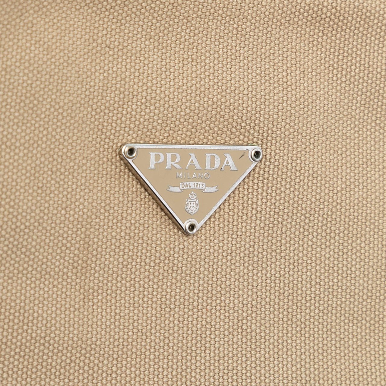 Prada Cinghiale Trimmed Canapa Tote Bruin