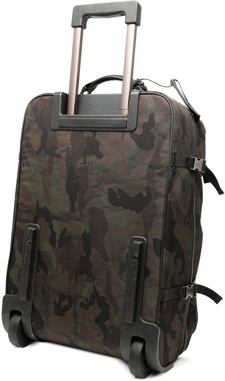 Prada Tessuto Camouflage Trolley Bruin