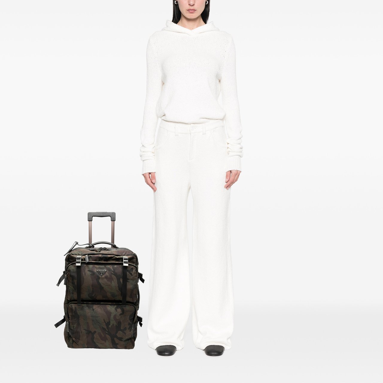 Prada Tessuto Camouflage Trolley Bruin