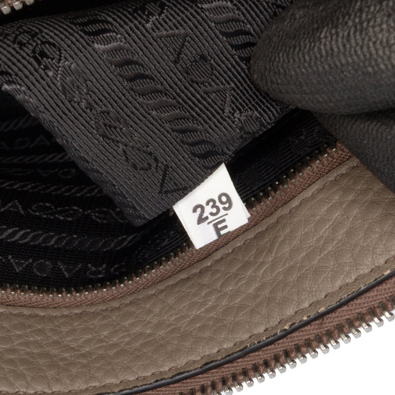 Prada Vitello Daino Crossbody Bruin