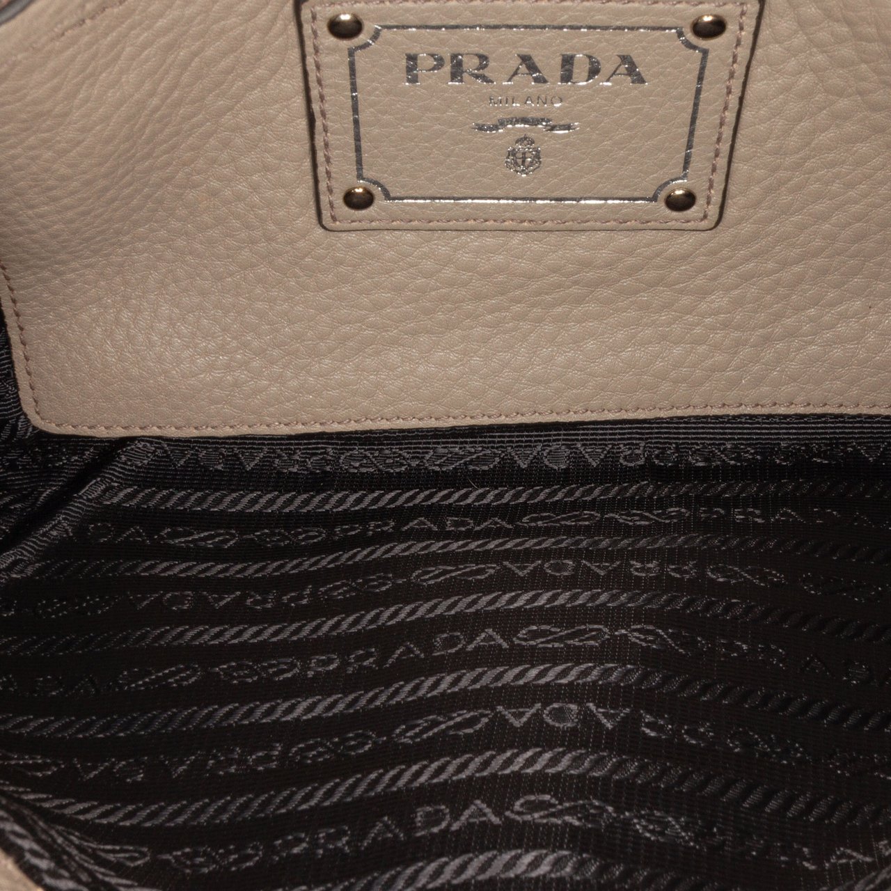 Prada Vitello Daino Crossbody Bruin