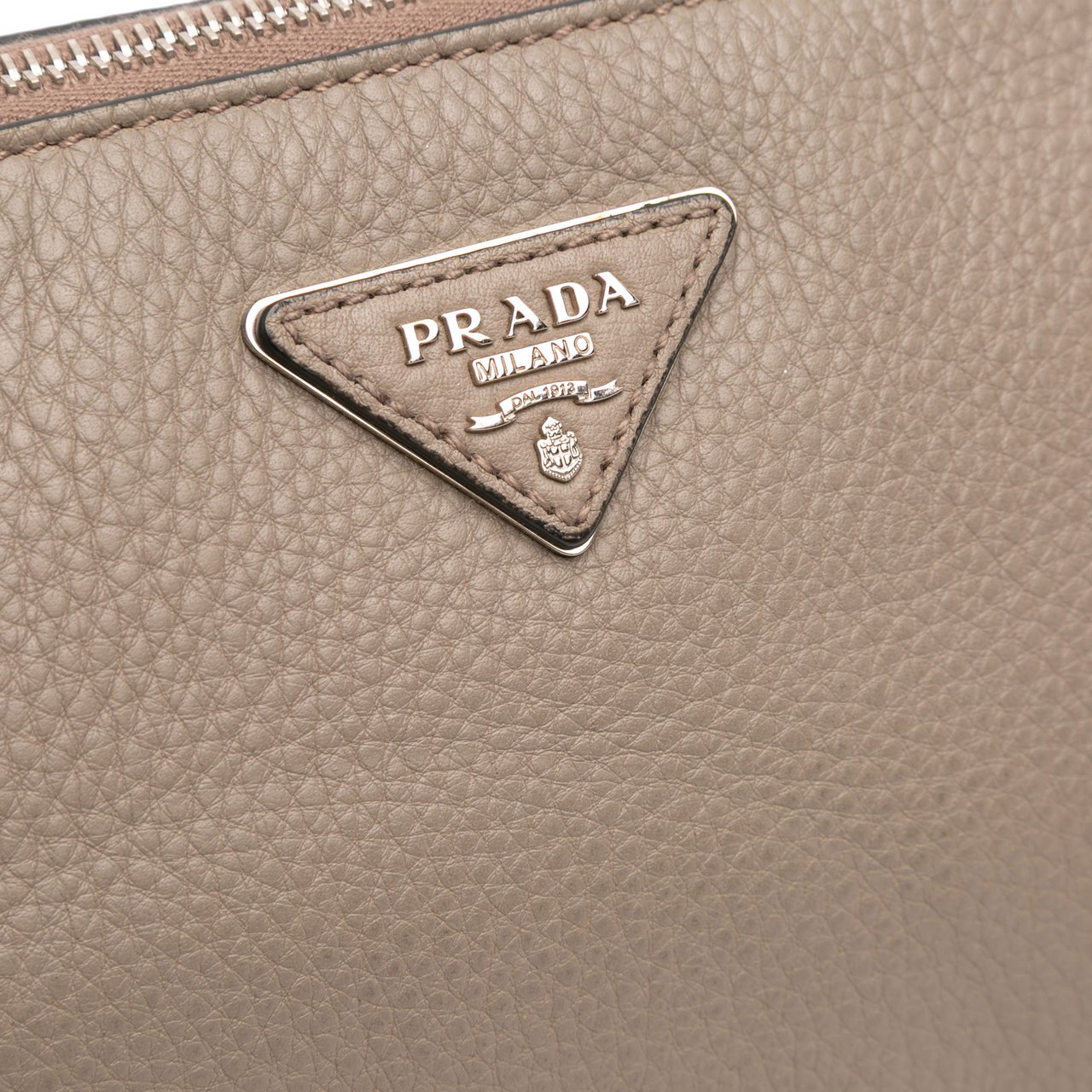 Prada Vitello Daino Crossbody Bruin