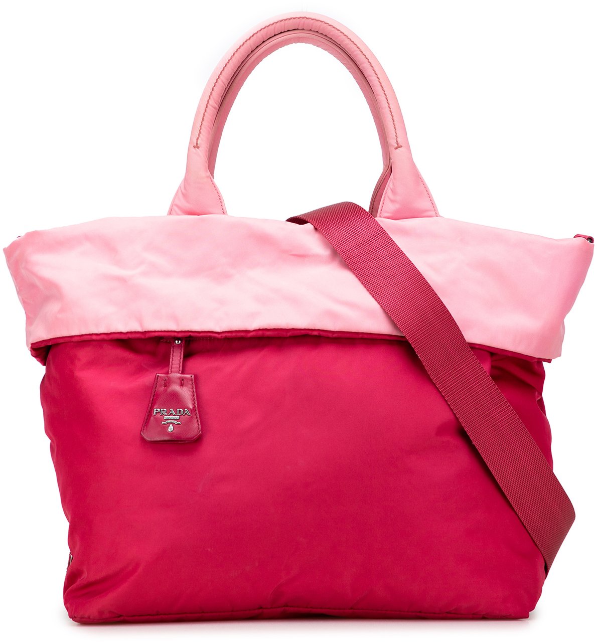 Prada Tessuto Reversible Satchel Roze
