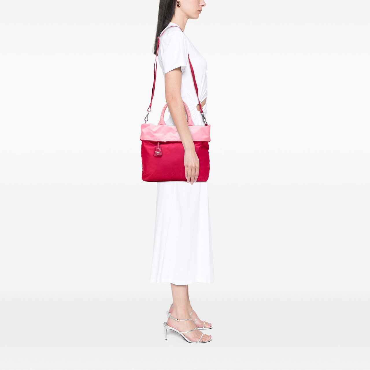 Prada Tessuto Reversible Satchel Roze