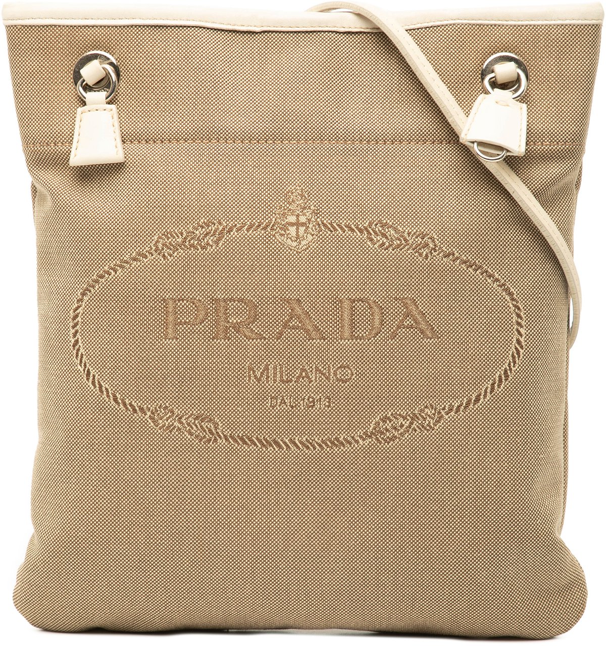 Prada Canvas Canapa Logo Crossbody Bruin