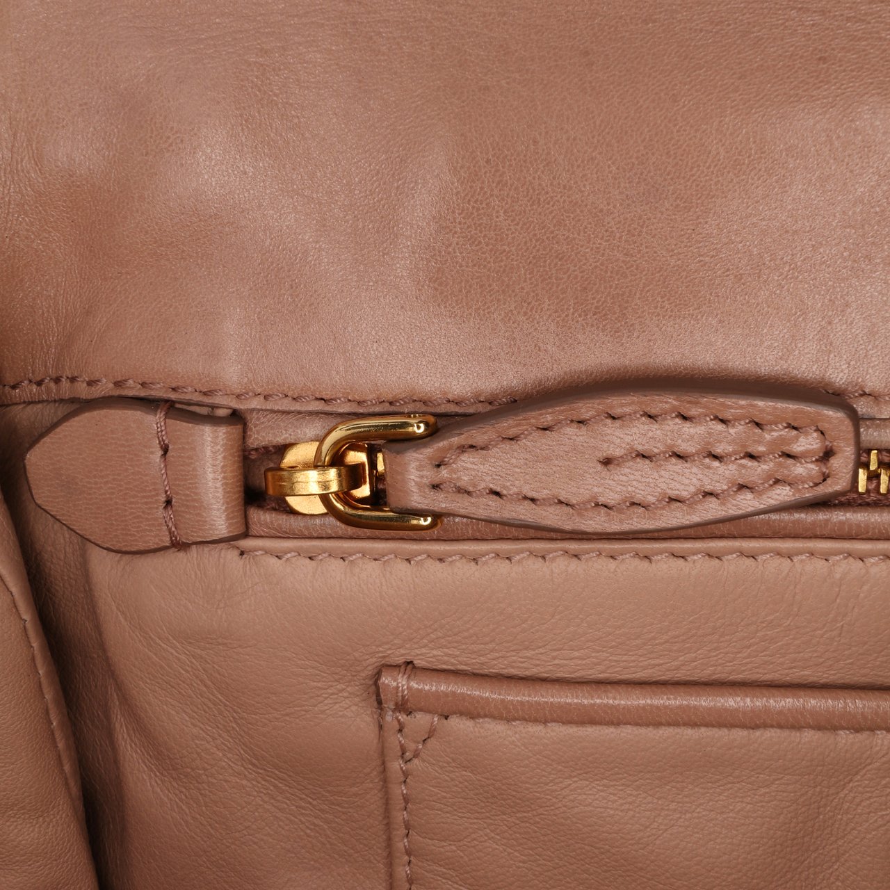 Prada Nappa Gaufre Resin Chain Shoulder Bag Bruin