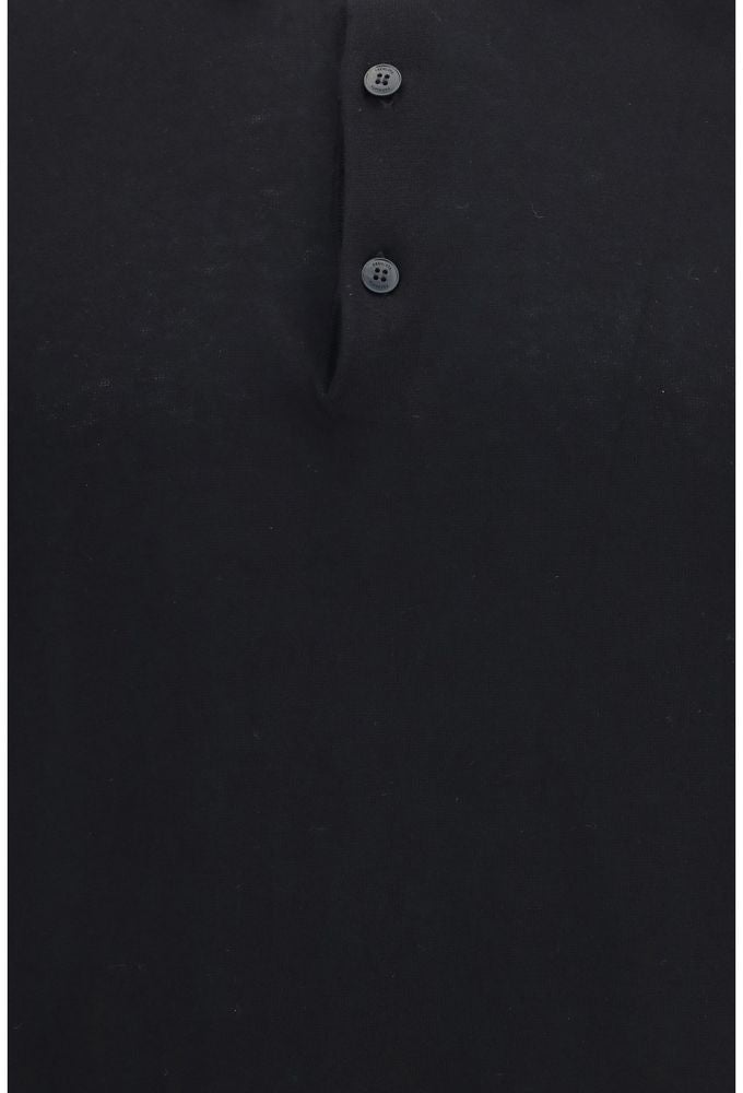 Premiata Black Cotton Polo Shirt Zwart