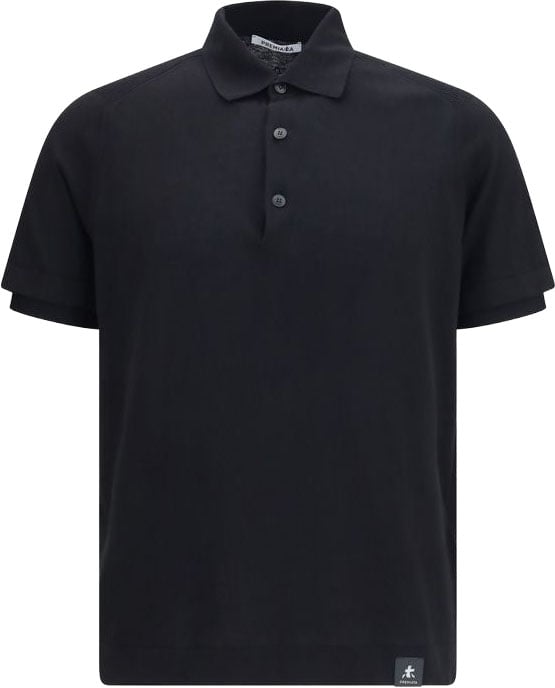 Premiata Black Cotton Polo Shirt Zwart