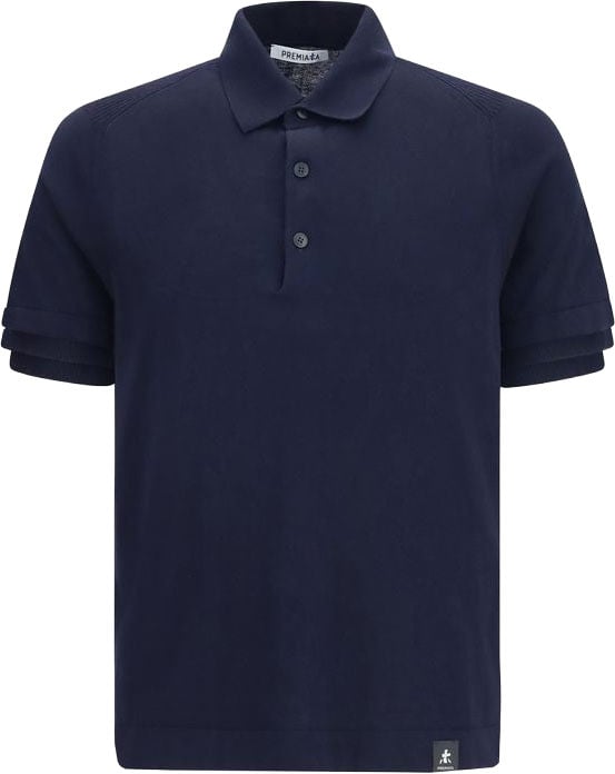 Premiata Blue Cotton Polo Shirt Blauw