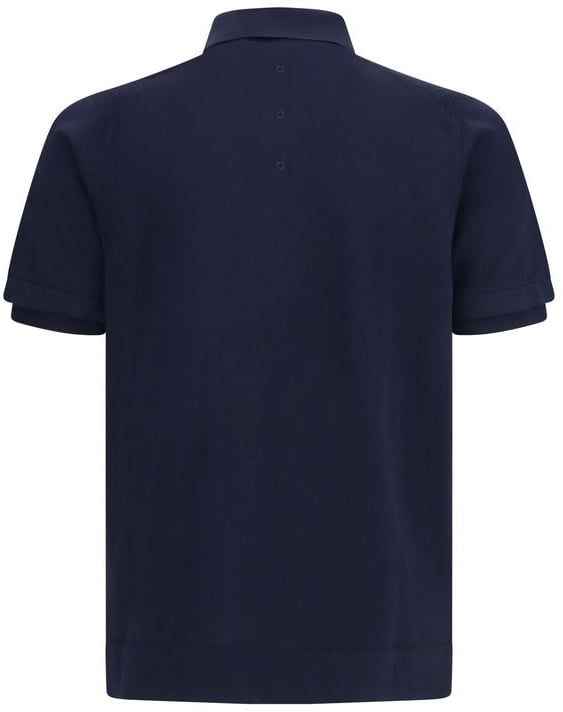 Premiata Blue Cotton Polo Shirt Blauw