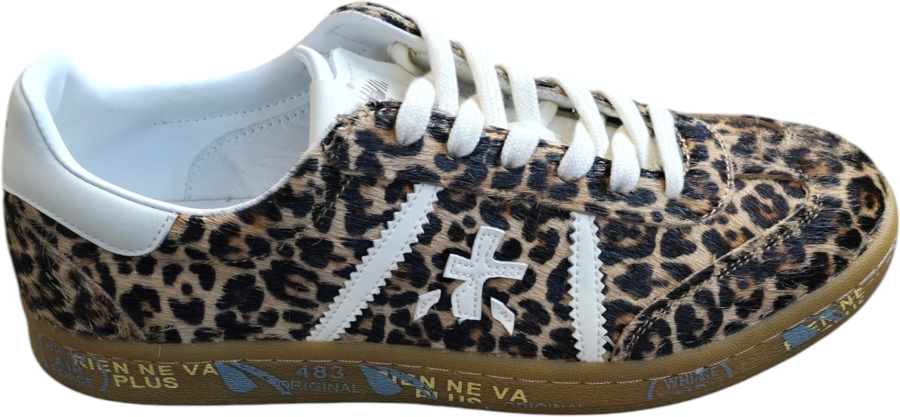 Premiata Sneakers Bonnied poils léopard logo spoiler blanc Premiata Femme baskets B-7032 Divers
