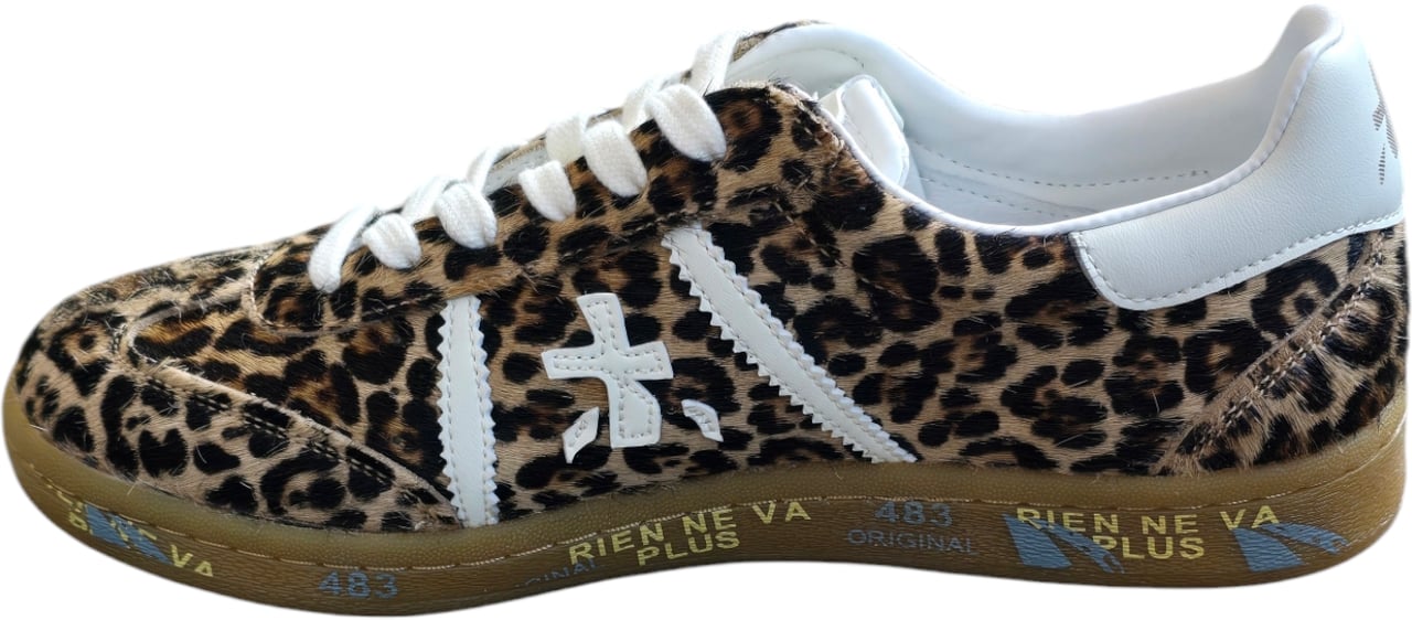 Premiata Sneakers Bonnied poils léopard logo spoiler blanc Premiata Femme baskets B-7032 Divers