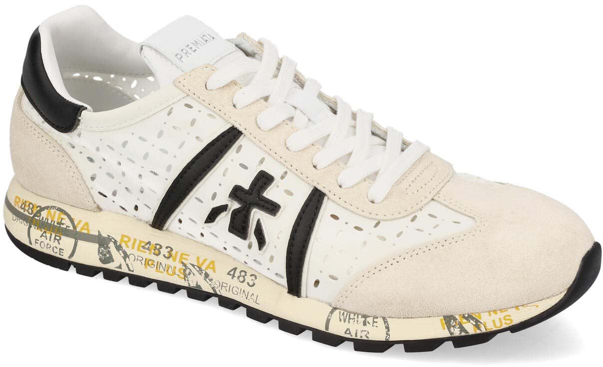 Premiata Baskets nylon perforé blanc logo spoiler noir Lucy Premiata Femme 7413 sneakers Divers