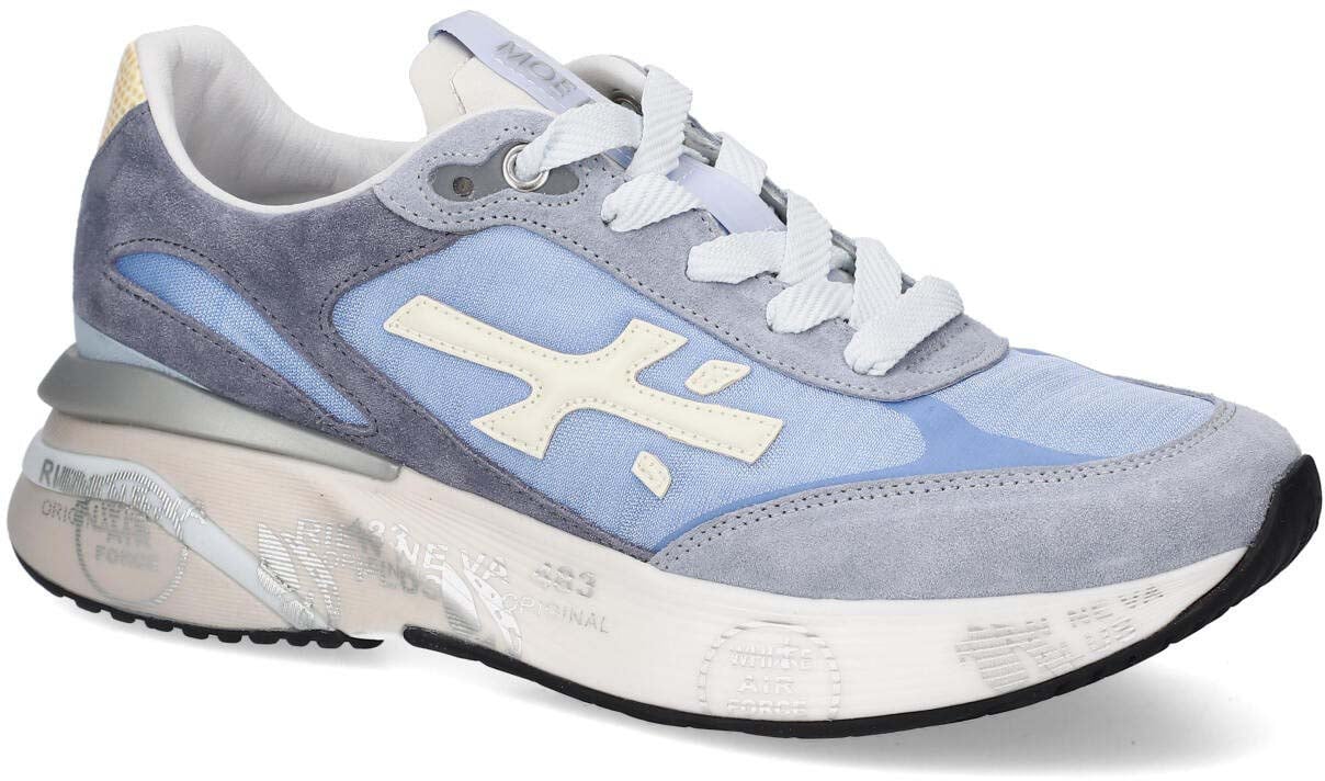 Premiata Baskets Moerund nylon bleu ciel suède ciel logo écru Premiata Femme 8082 sneakers Divers