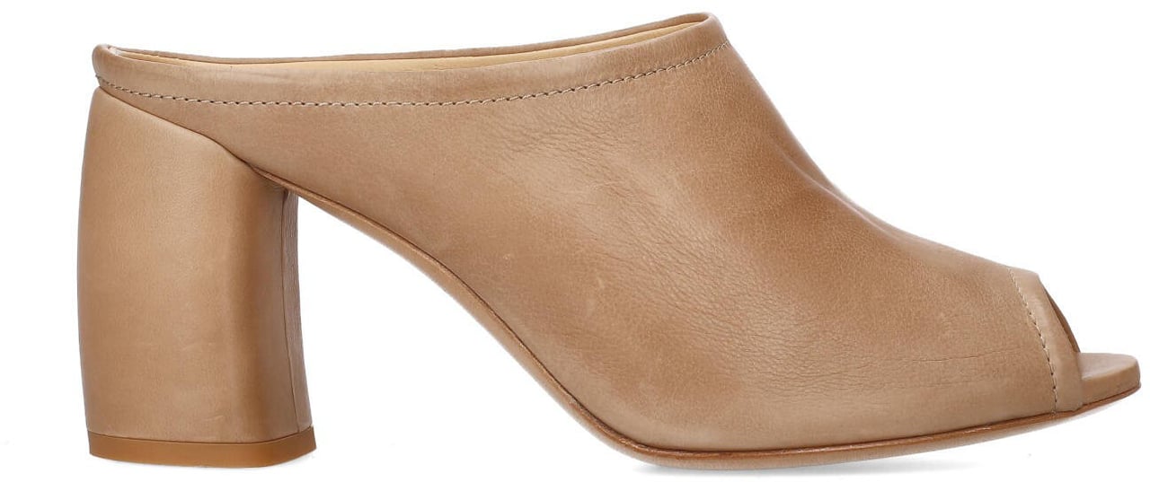 Premiata Sabots ouvert avant talon incurvé taupe Premiata Femme M7376 Taupe