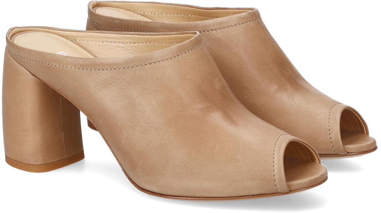 Premiata Sabots ouvert avant talon incurvé taupe Premiata Femme M7376 Taupe