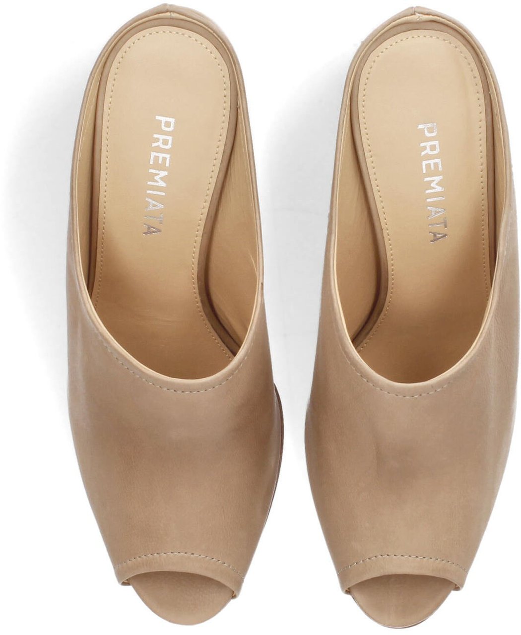 Premiata Sabots ouvert avant talon incurvé taupe Premiata Femme M7376 Taupe