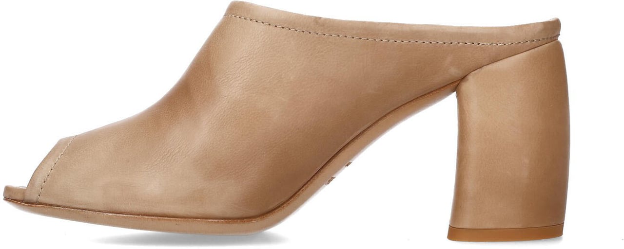 Premiata Sabots ouvert avant talon incurvé taupe Premiata Femme M7376 Taupe