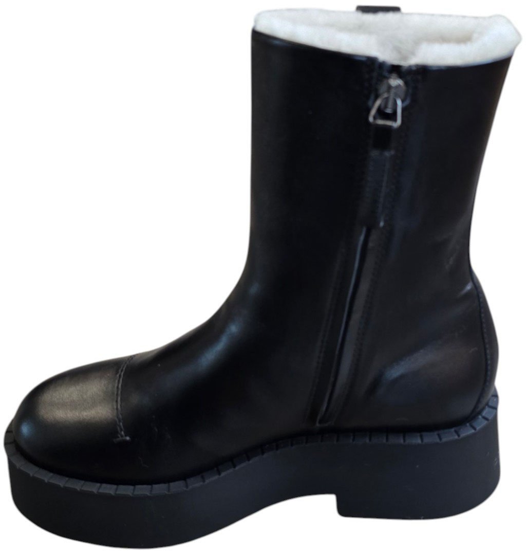 Premiata Bottines noires plateau fourrées Premiata Femme M6827 Zwart