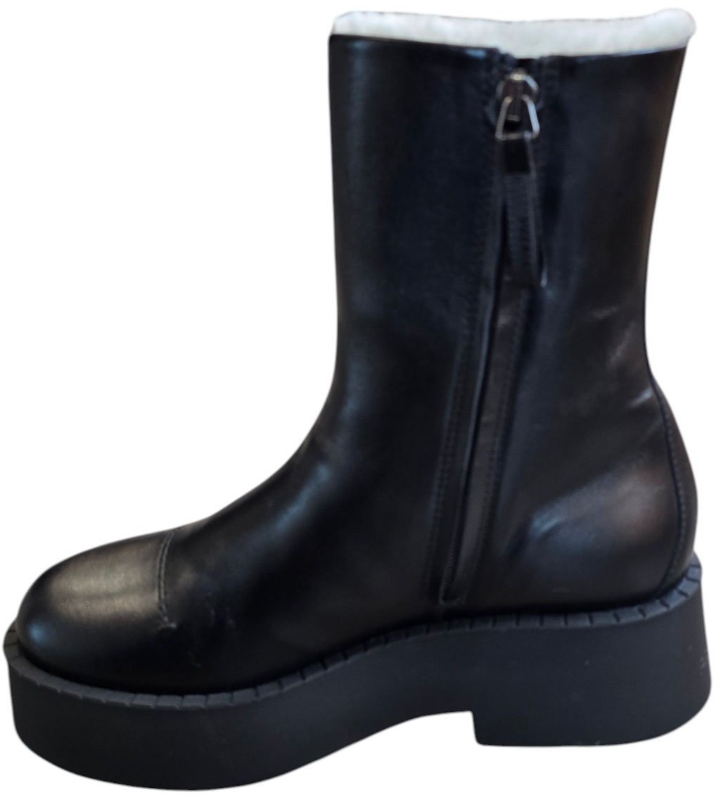 Premiata Bottines noires plateau fourrées Premiata Femme M6827 Zwart
