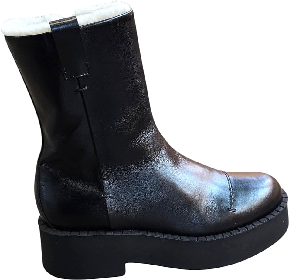 Premiata Bottines noires plateau fourrées Premiata Femme M6827 Zwart