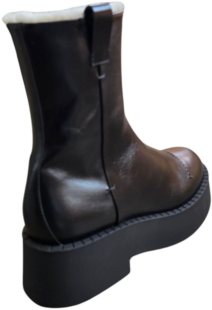 Premiata Bottines noires plateau fourrées Premiata Femme M6827 Zwart