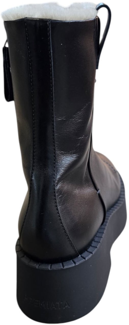 Premiata Bottines noires plateau fourrées Premiata Femme M6827 Zwart