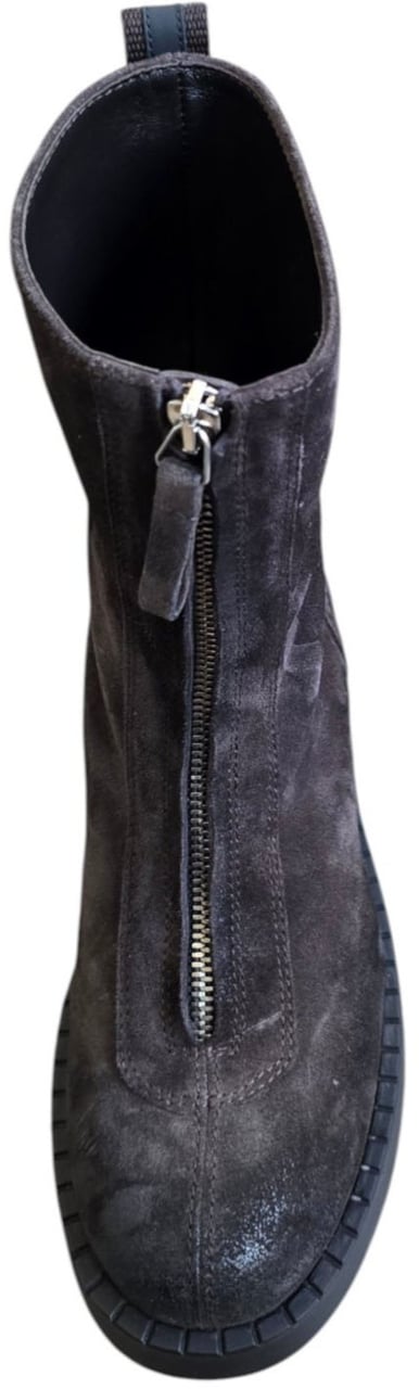 Premiata Bottines plateau suède vieilli choco zip avant Premiata Femme M7144 Divers