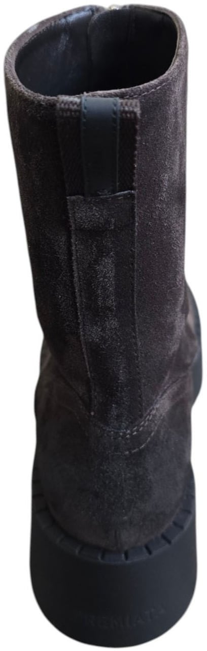 Premiata Bottines plateau suède vieilli choco zip avant Premiata Femme M7144 Divers