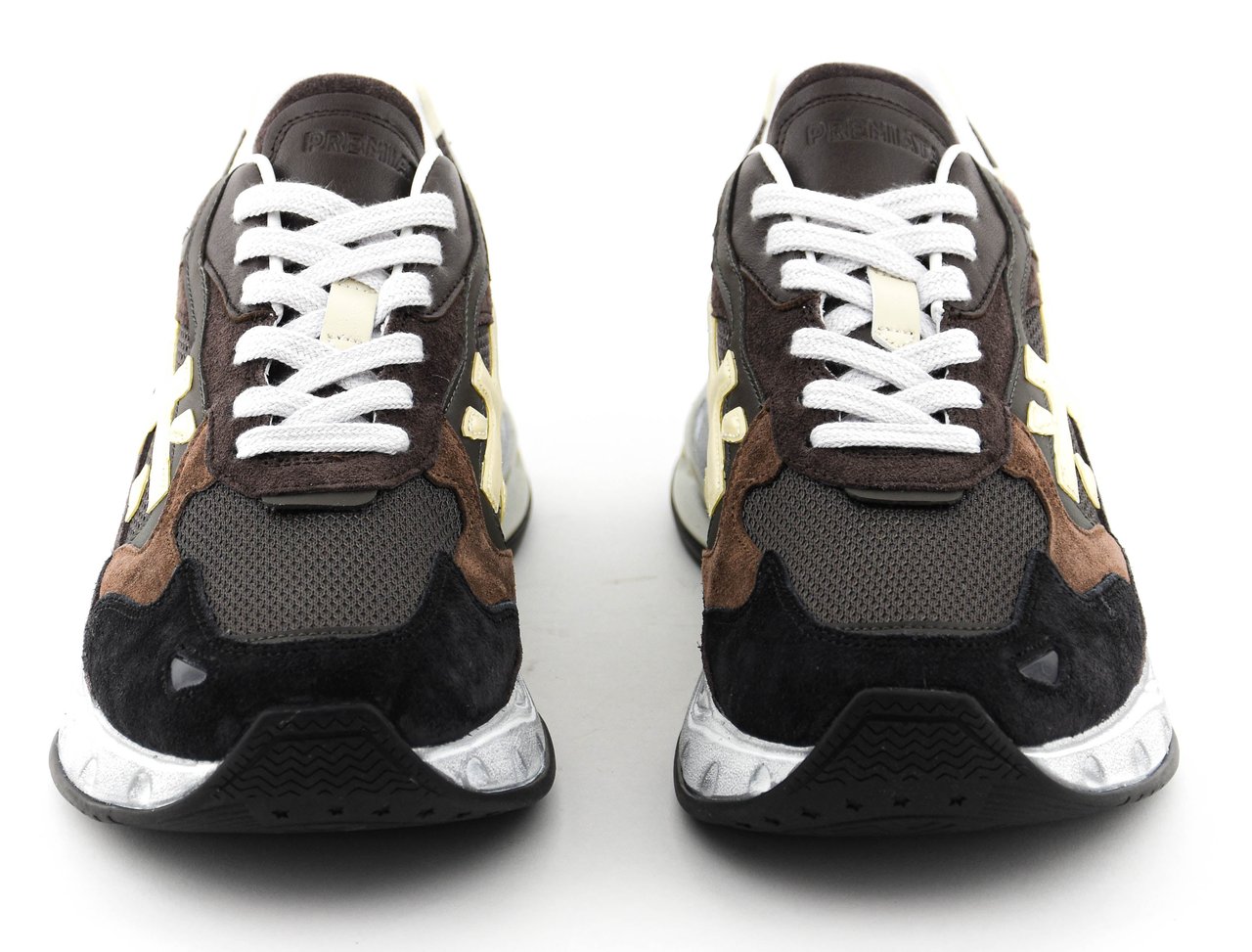 Premiata Sharky Sneaker Black Brown Zwart