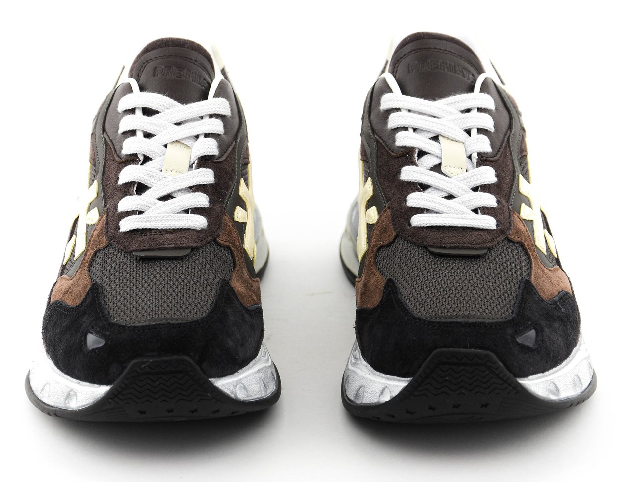 Premiata Sharky Sneaker Black Brown Zwart