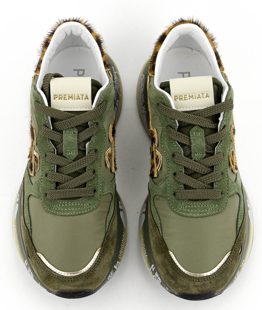 Premiata Lauryn Sneaker Kaki Leopard Groen